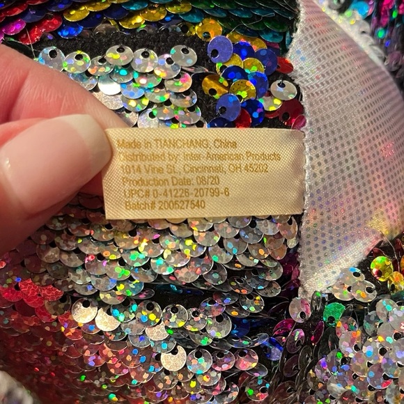 Rainbow/Silver Flip Sequin Unicorn Plush 8.5” x 14” x 17” - Picture 10 of 10